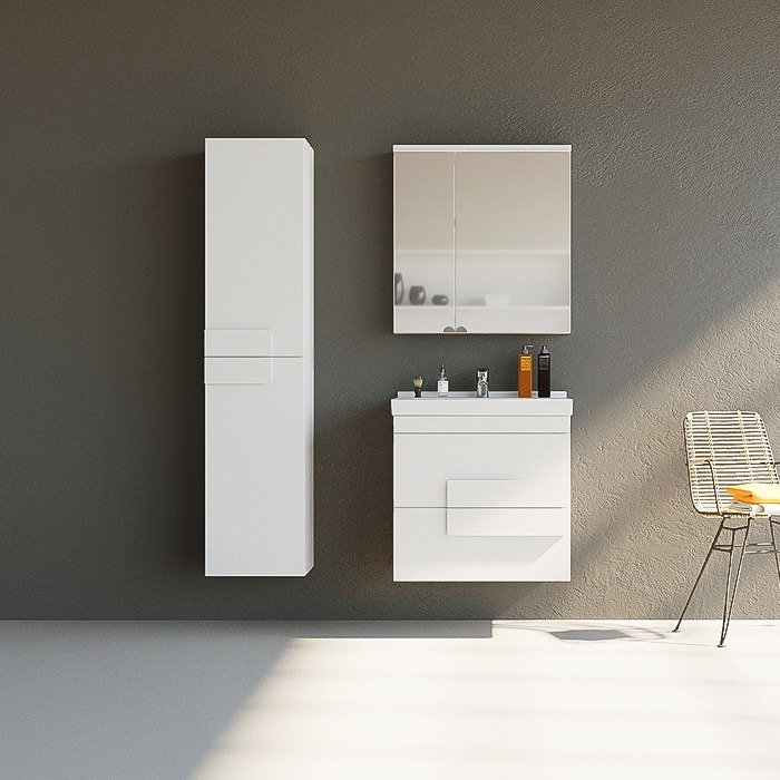 Mirrored cabinet, SV70C, vanity unit, SA70C, washbasin, RIVA70C, tall cabinet, SU38Decor, RIVA bathroom furniture