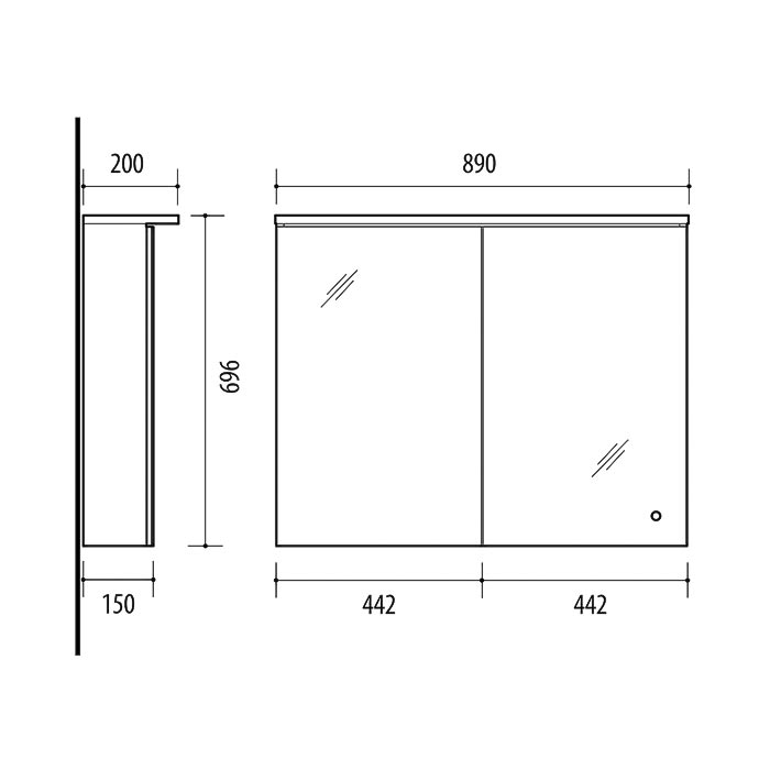 Riva-vonios-kambario-baldai-vonios-spintele-su-dviem-veidrodinem-durelem-integruotu-LED-apsvietimu-ir-kistukiniu-lizdu-SV90-2