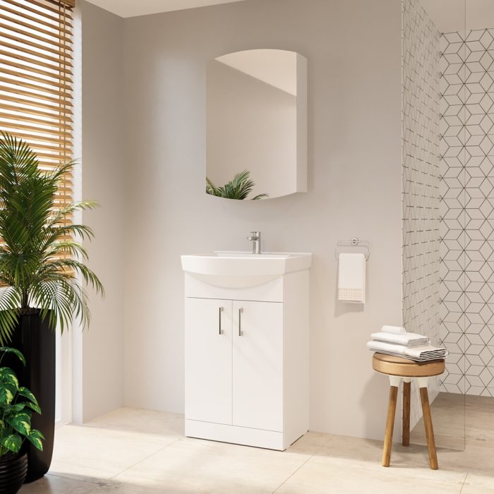 Mirrored cabinet, bathroom cabinet, washbasin, RIVA
