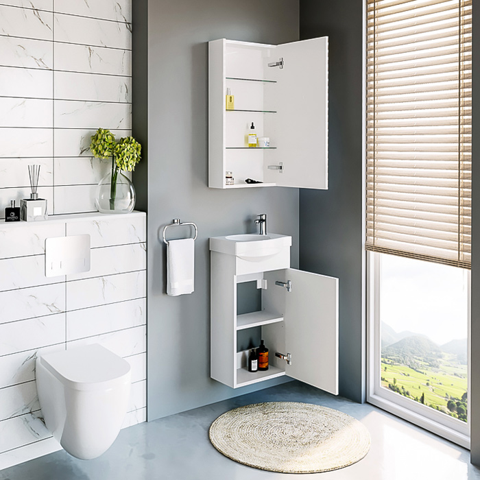 Mirrored cabinet, SV41-11F, vanity unit, SA40F, washbasin, Riva40, RIVA bathroom furniture