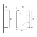 Mirrored cabinet, RIVA