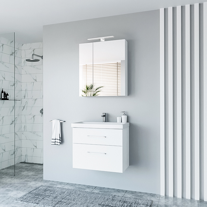 Mirrored cabinet, SV61-2, vanity unit, SA63-2, washbasin, RIVA63C, RIVA bathroom furniture