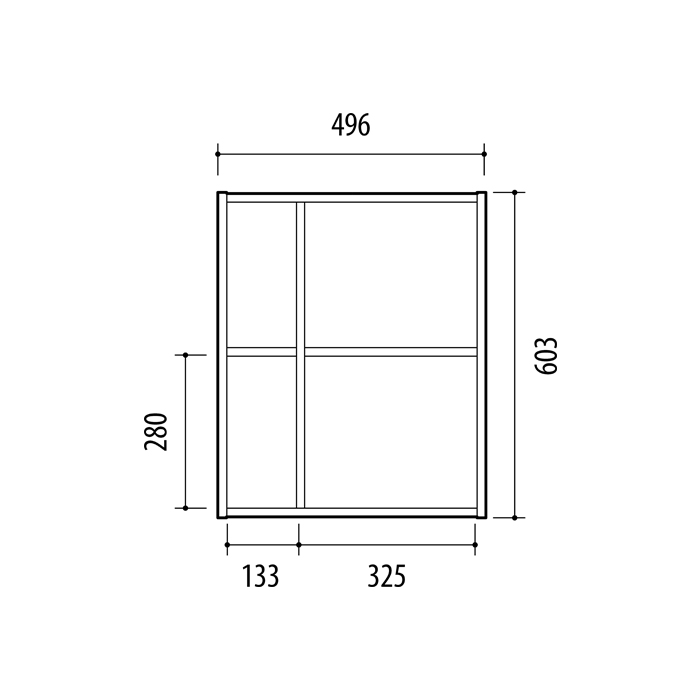 Mirrored cabinet, SV50-2, RIVA bathroom furniture