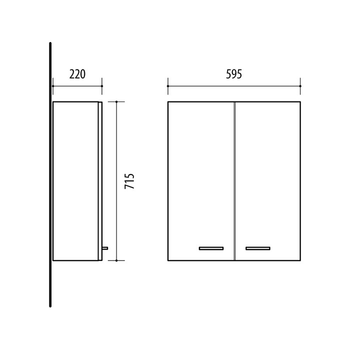 Bathroom cabinet, uv60-2, RIVA