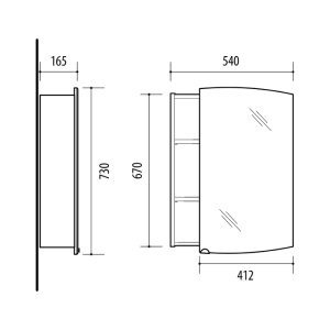RIVA vonios kambario baldai, vonios spintelė, SV54