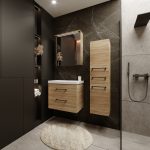 Mirror cabinet, vanity unit, tall cabinet, Riva